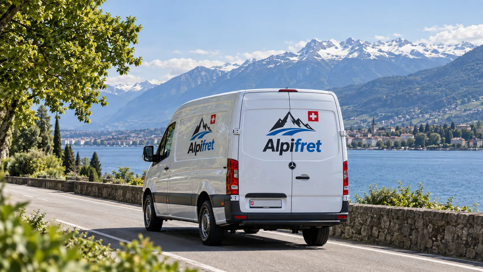 Véhicule ALPIFRET en tournée en Suisse romande