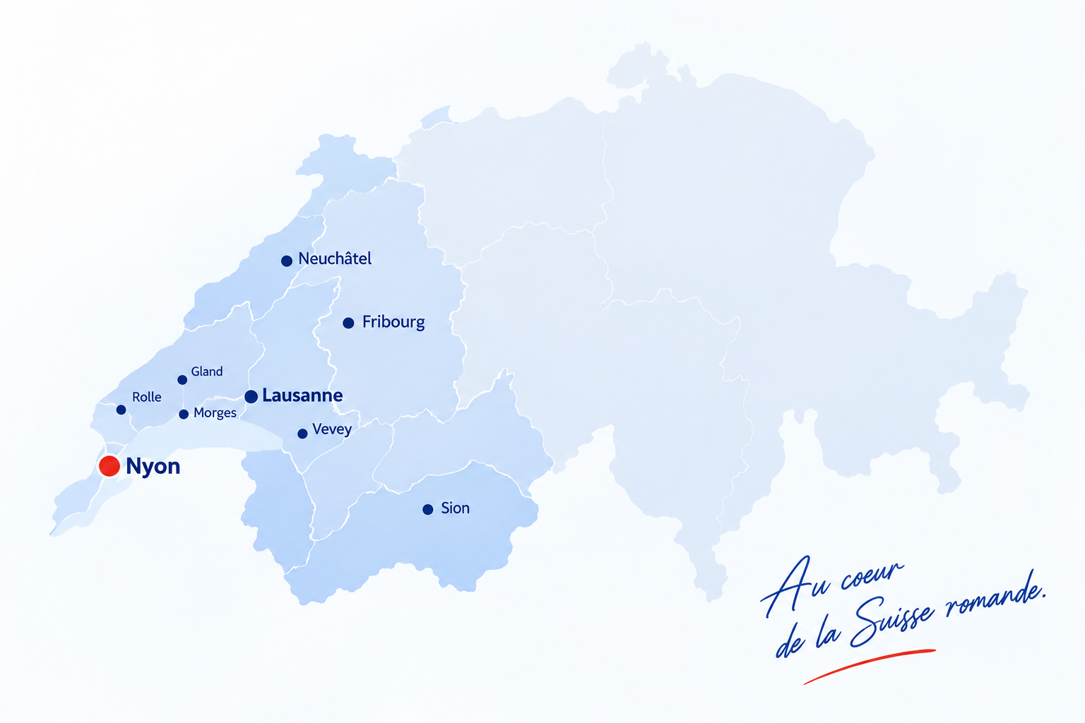 Zone d’intervention ALPIFRET en Suisse romande